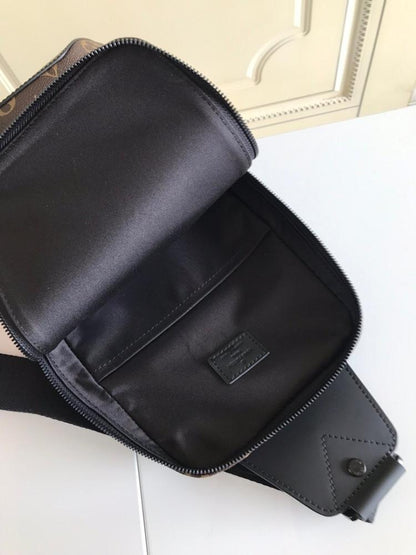 Modern Premium Silver Woven Canvas Crossbody Bag