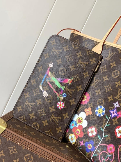 Neverfull Monogram Calfskin Crossbody Bag