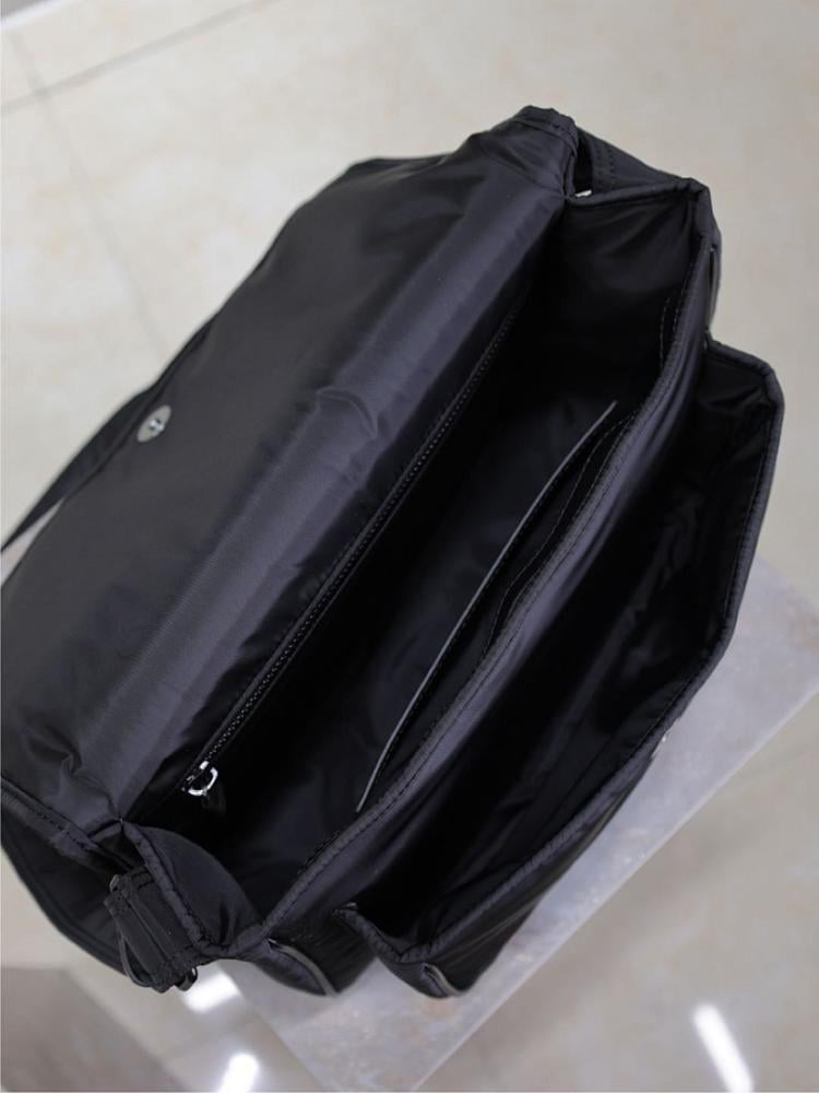 Classic Luxury Black Nylon Crossbody Bag