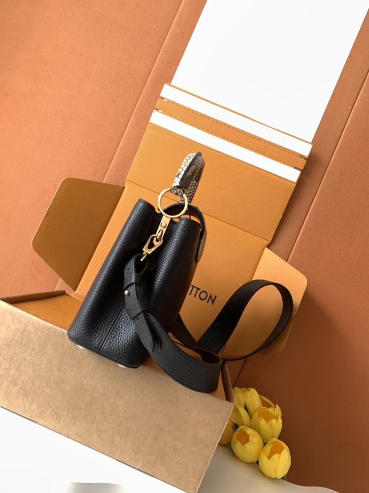 Gold Leather Top Handle Bag