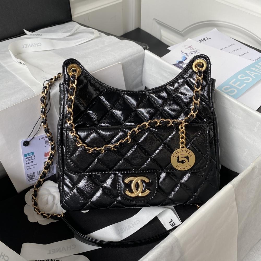 Gold Leather Hobo Bag