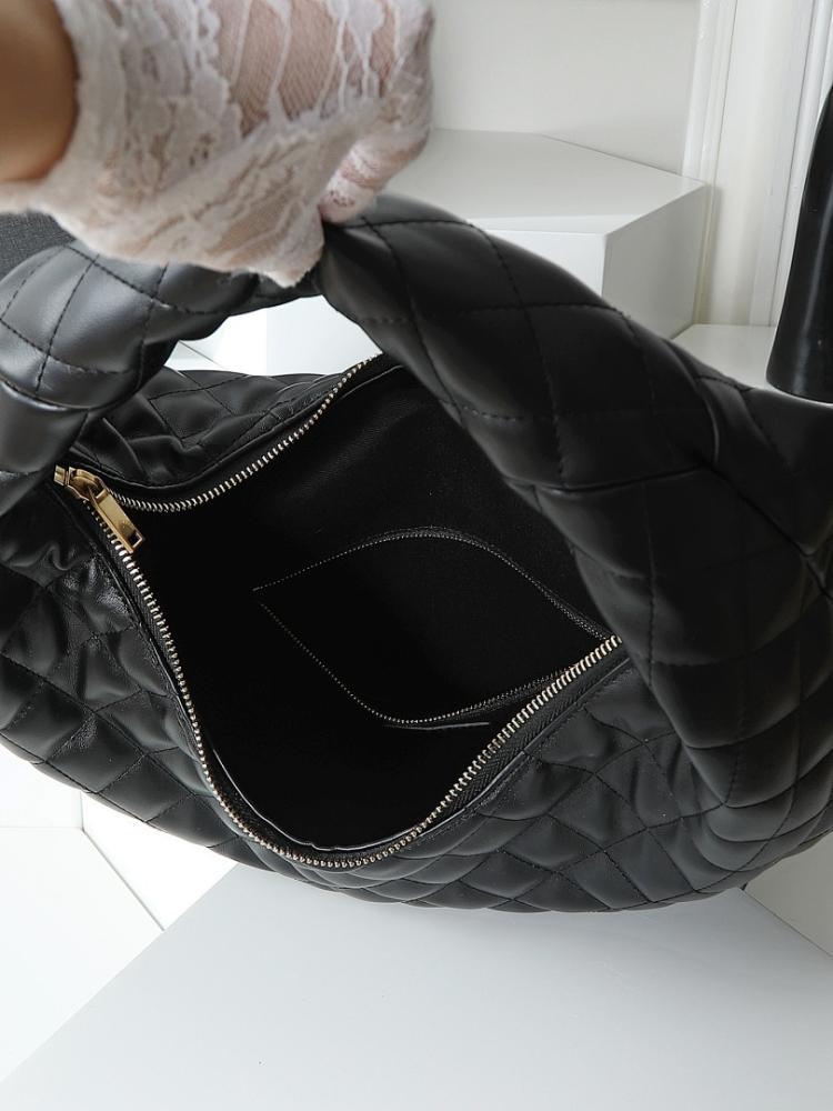 Stylish Refined Leather Top Handle Bag