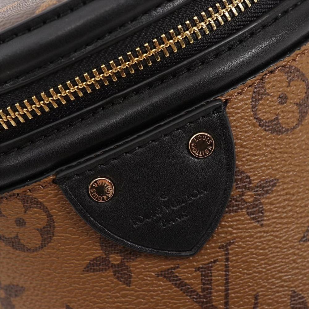 Italian-Inspired Stylish Monogram Leather Bucket Bag
