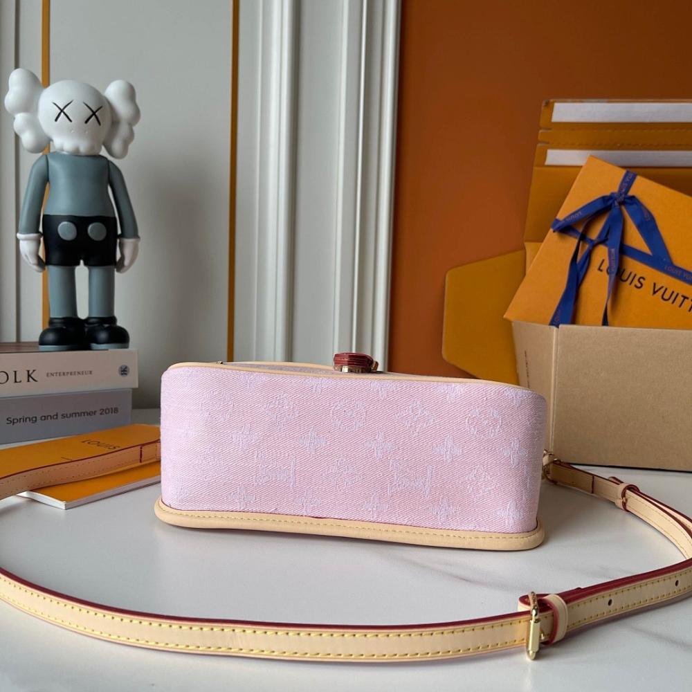 Diane Embroidered Denim Shoulder Bag