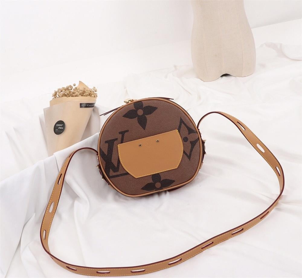 Stylish Refined Monogram Leather Shoulder Bag