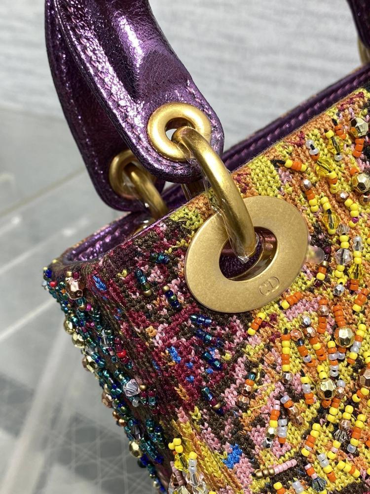 Embroidered Top Handle Bag