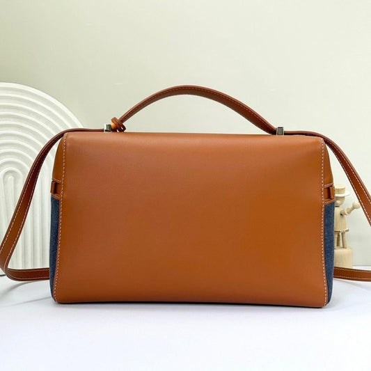 Stylish Refined Blue Denim Shoulder Bag