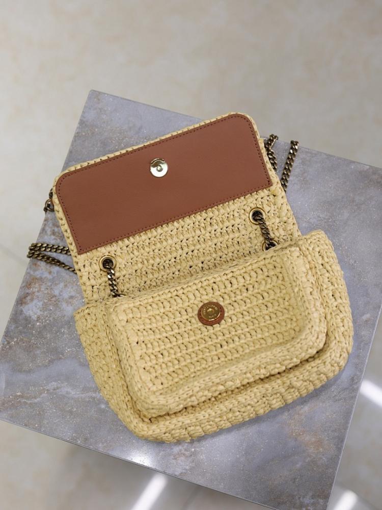 Niki Raffia Top Handle Bag