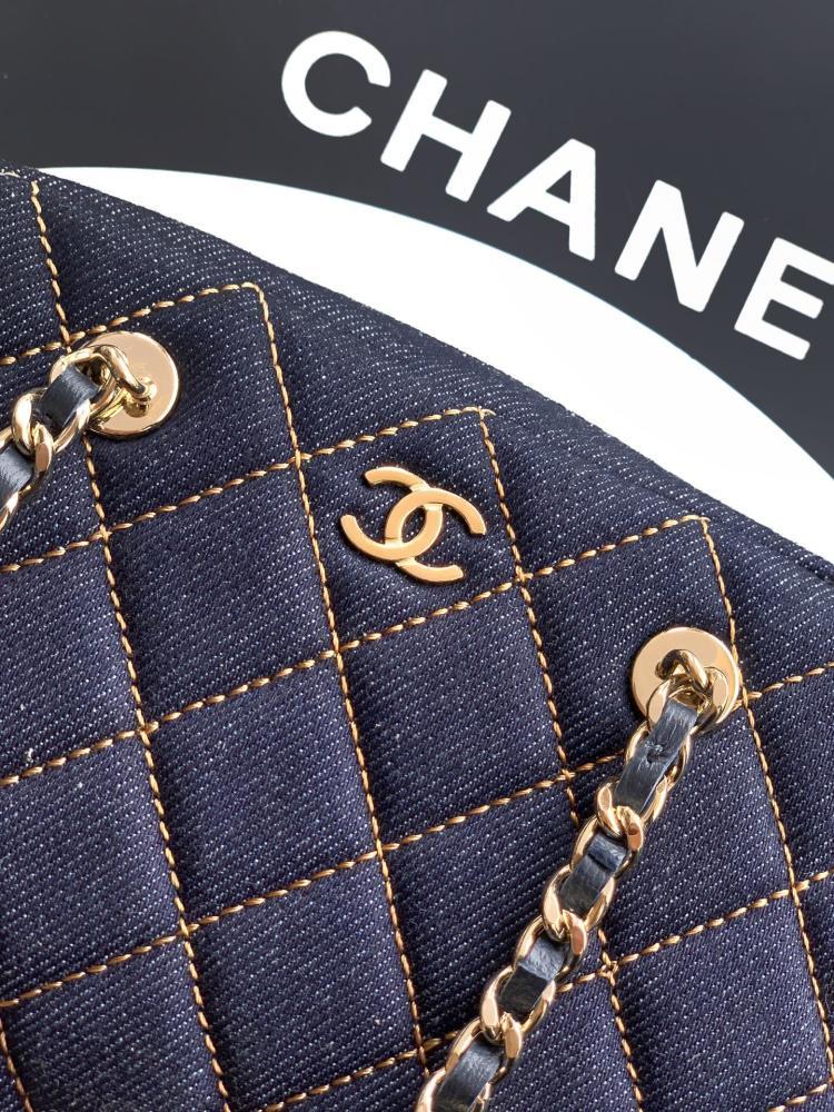 Denim Top Handle Bag
