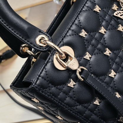 Stylish Refined Studded Leather Shoulder Bag