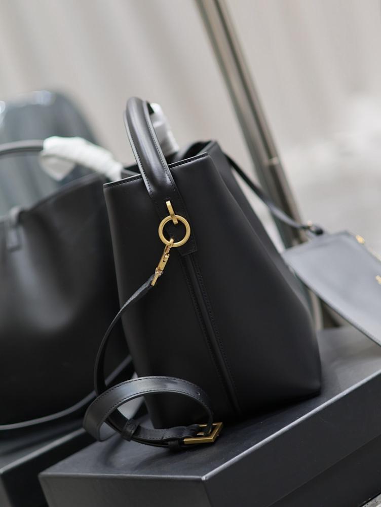Italian-Inspired Luxury Calfskin Top Handle Bag