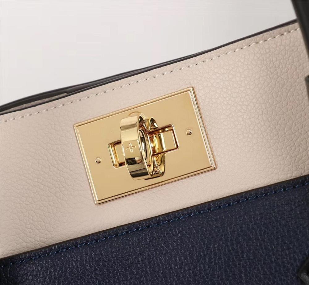 Classic Elegant Monogram Calfskin Shoulder Bag
