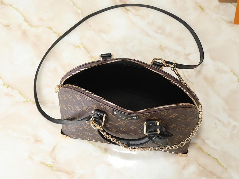 Alma Monogram Calfskin Top Handle Bag