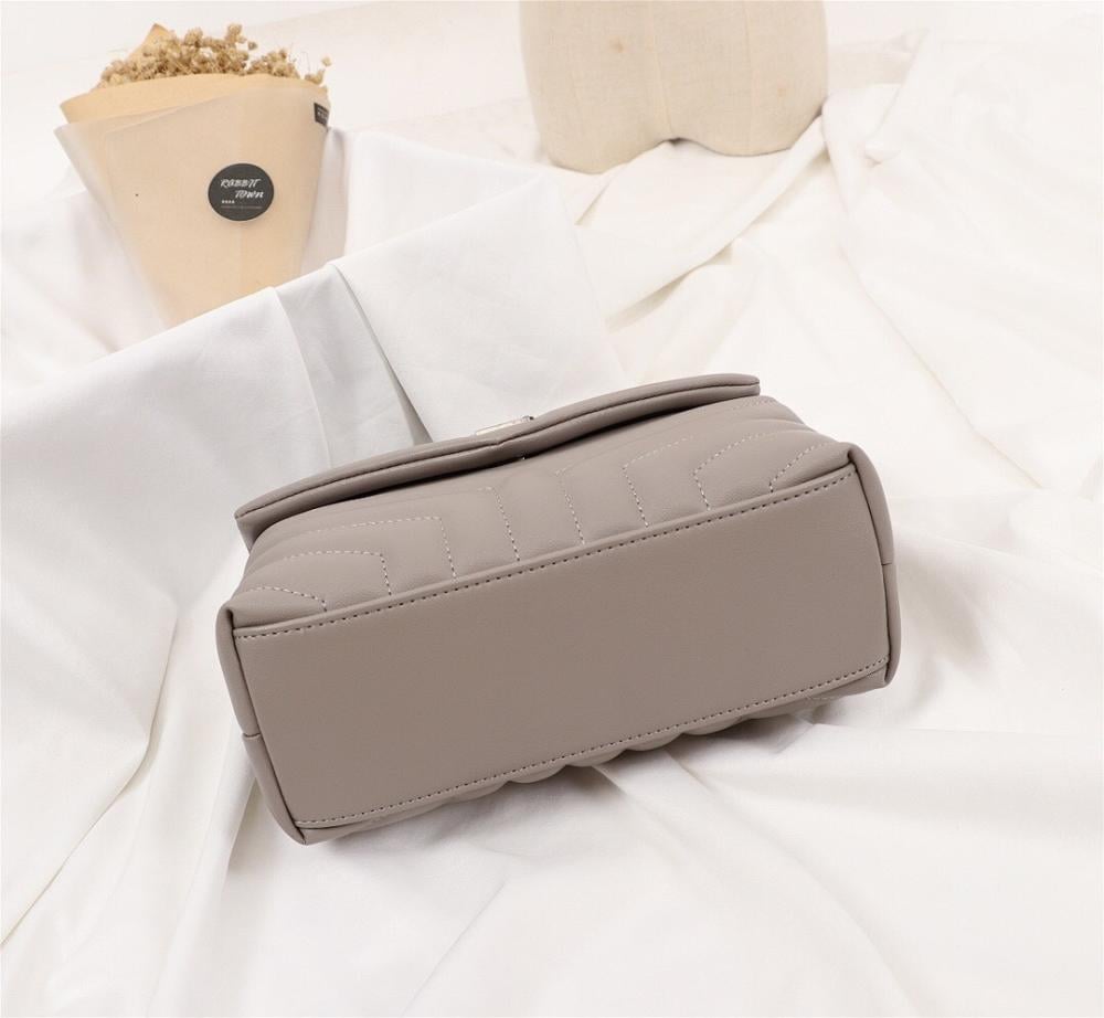 Modern Italian-Inspired Silver Leather Shoulder Bag