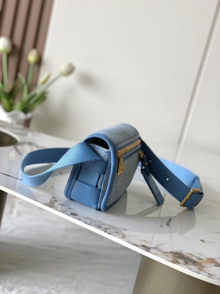 Modern Italian-Inspired Denim Top Handle Bag