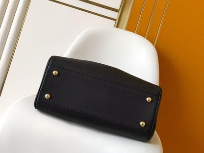 Calfskin Top Handle Bag