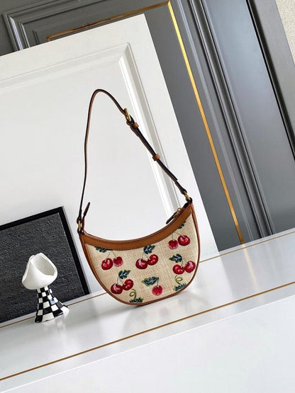 Classic Brown Embroidered Leather Bag – Limited Edition