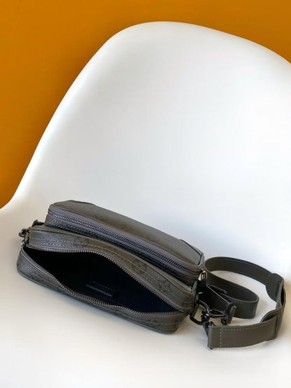 Monogram Leather Crossbody Bag
