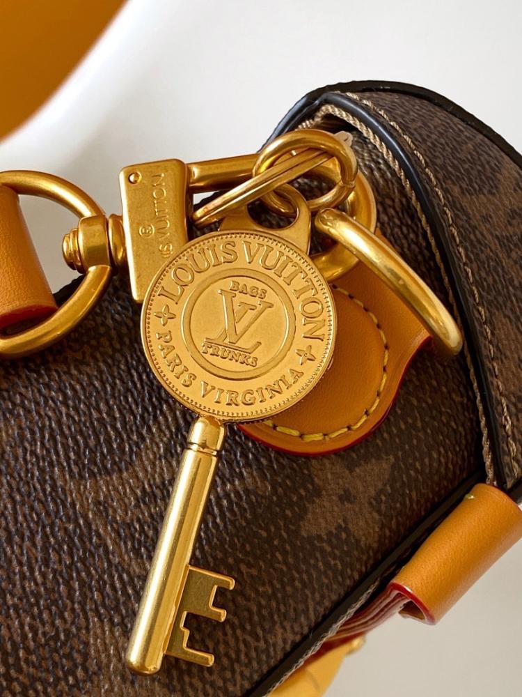 Modern Elegant Monogram Leather Shoulder Bag