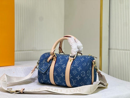 Italian-Inspired Stylish Denim Top Handle Bag