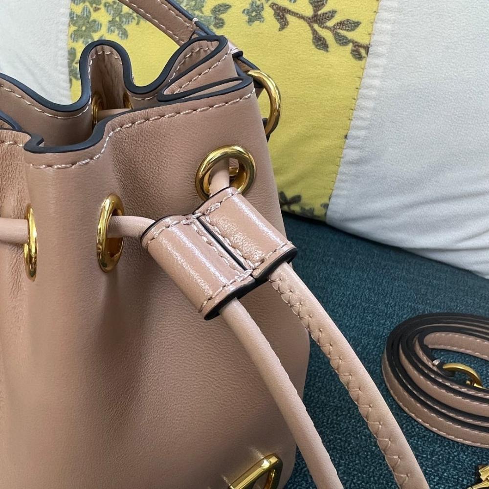 Modern Italian-Inspired Leather Bucket Bag
