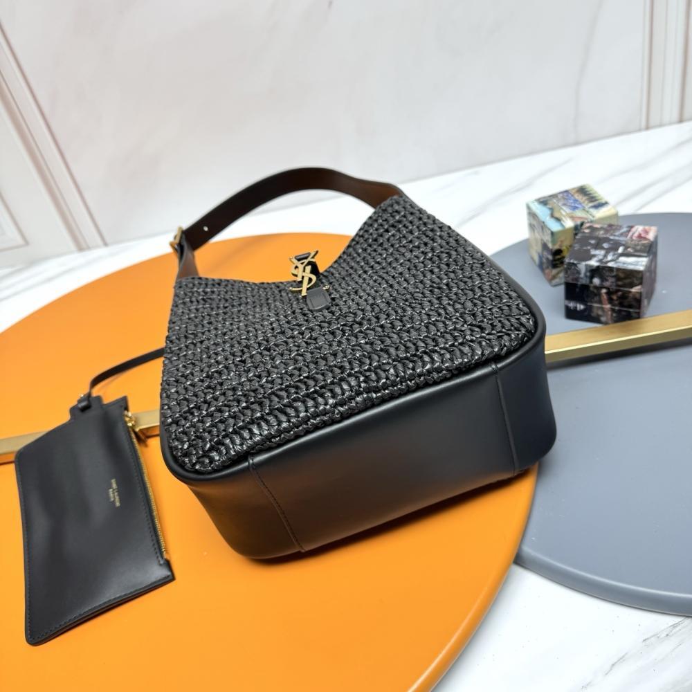 Arco Gold Woven Straw Shoulder Bag