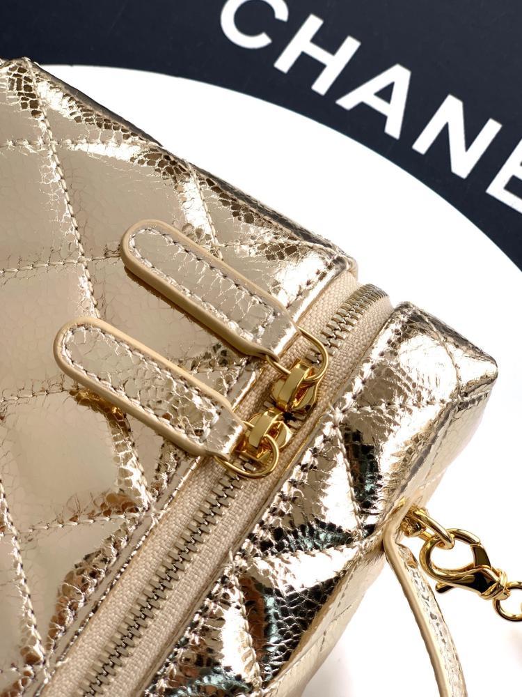 Gold Leather Shoulder Bag
