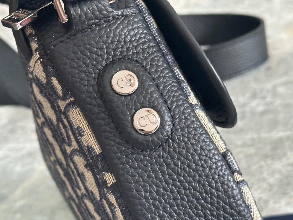 Modern Premium Black Printed Calfskin Shoulder Bag