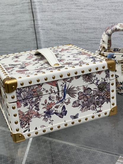 Alma Embroidered Leather Top Handle Bag