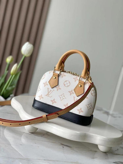 Alma Monogram Leather Crossbody Bag