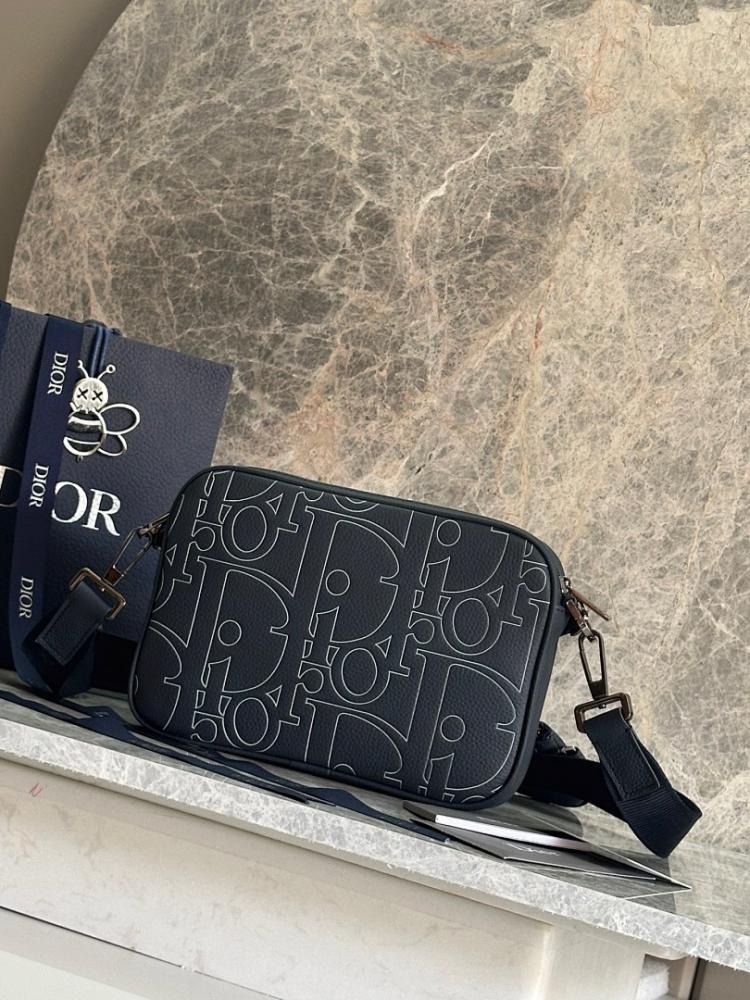 Luxury Elegant Blue Leather Shoulder Bag