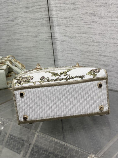 Embroidered Top Handle Bag