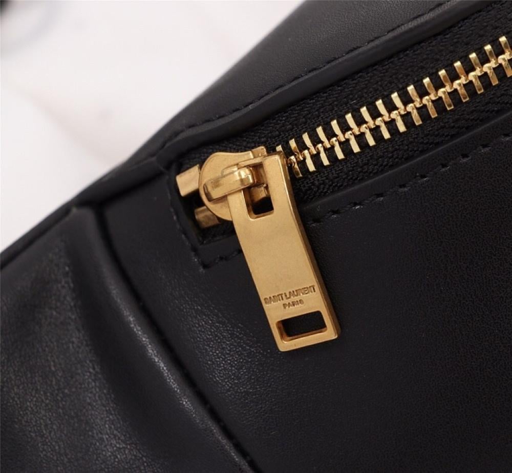Arco Black Leather Top Handle Bag
