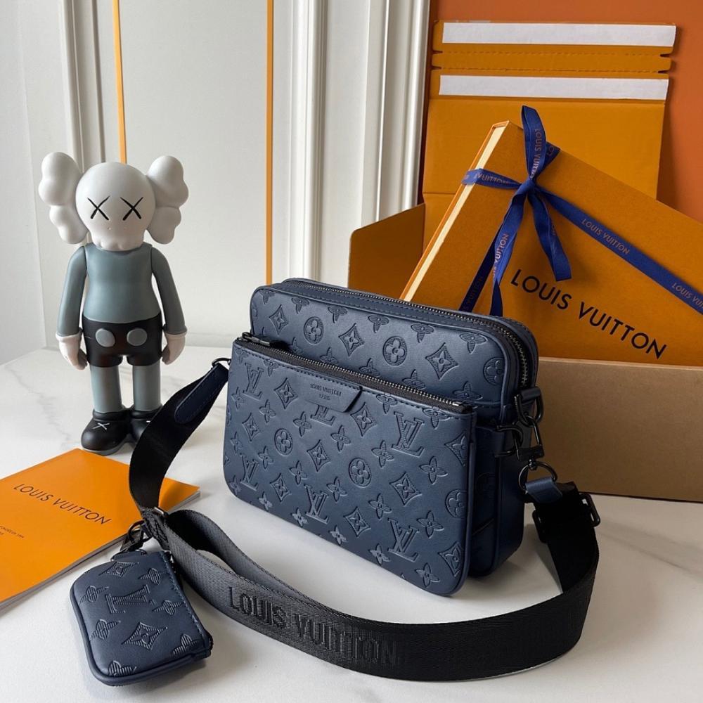 Classic Refined Monogram Calfskin Shoulder Bag