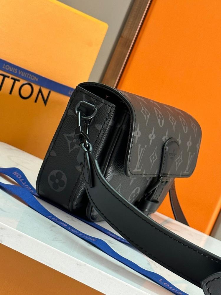 Elegant Refined Monogram Leather Shoulder Bag