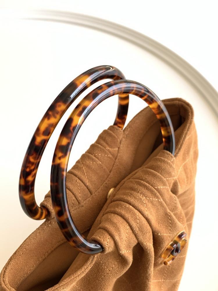 Suede Top Handle Bag