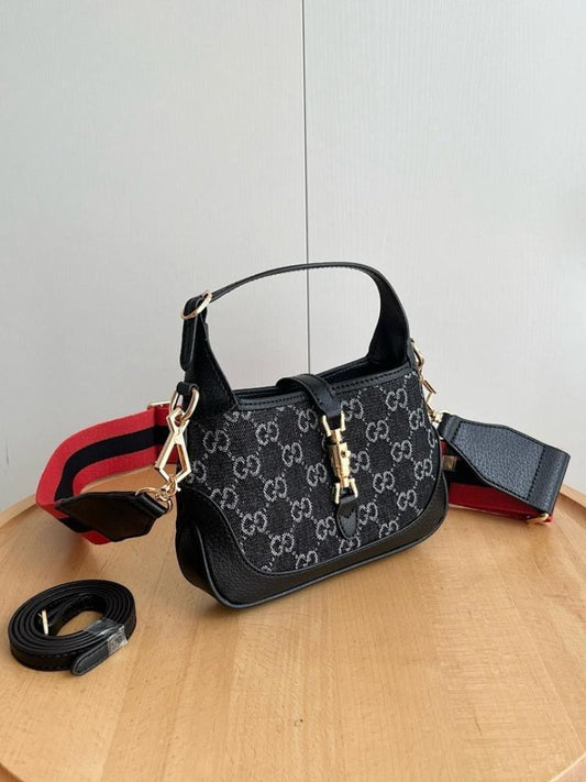 Modern Italian-Inspired Gold Leather Shoulder Bag