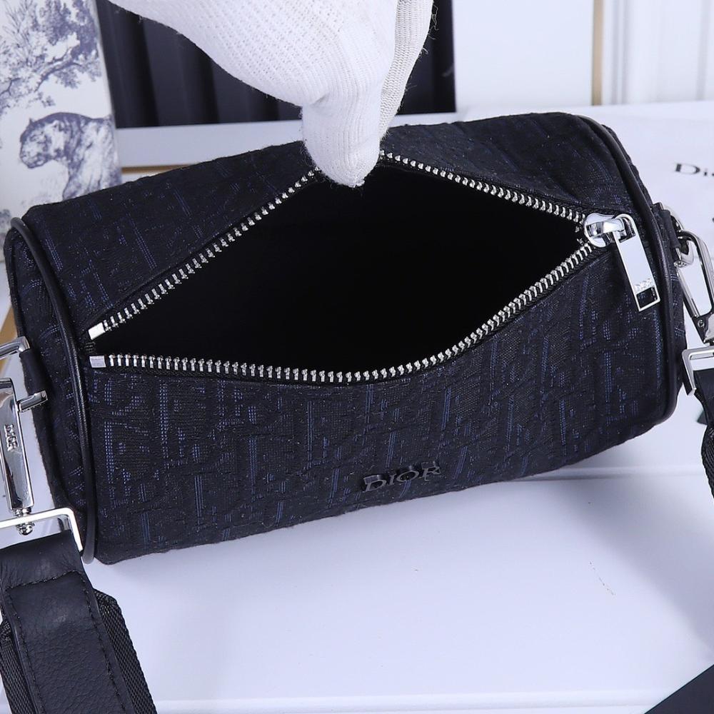 Modern Black Printed Calfskin Shoulder Bag – Special Edition