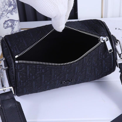 Modern Black Printed Calfskin Shoulder Bag – Special Edition