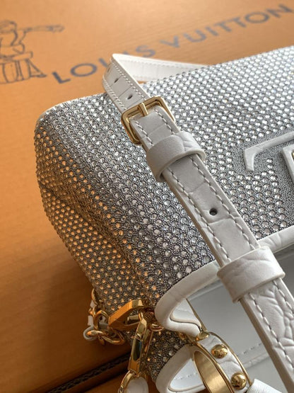 Luxury Crystal-Embellished Leather Wallet