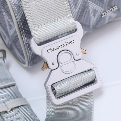 Stylish Refined Grey Leather Crossbody Bag
