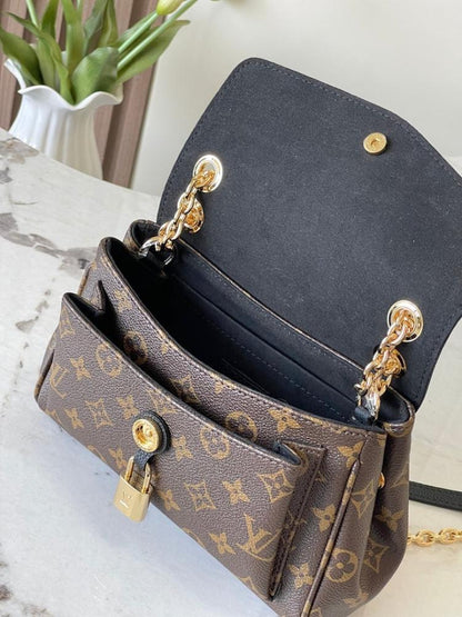 Modern Stylish Gold Monogram Leather Shoulder Bag