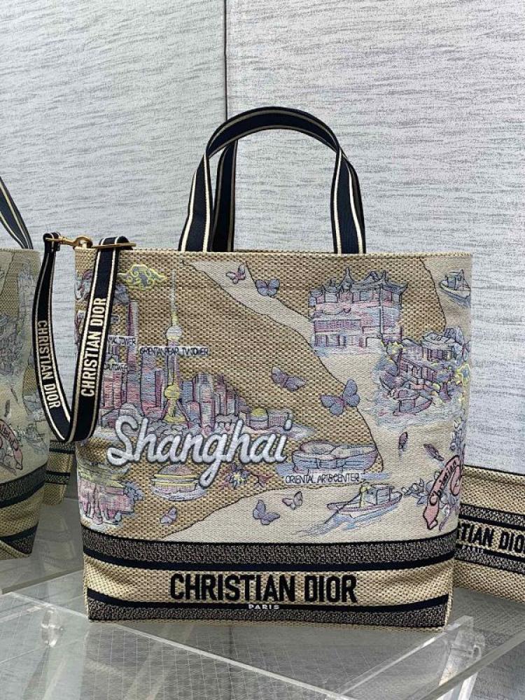 Embroidered Top Handle Bag