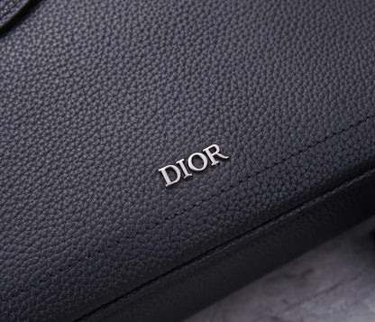 Modern Stylish Black Calfskin Shoulder Bag