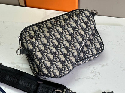 Saddle Printed Jacquard Shoulder Bag