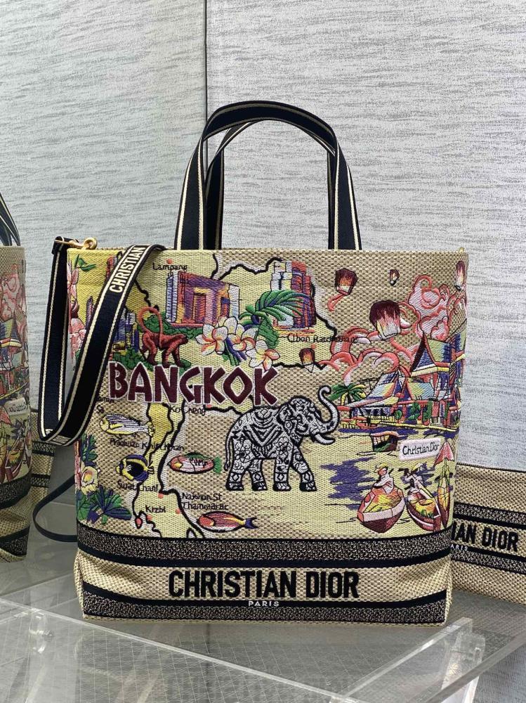 Embroidered Top Handle Bag