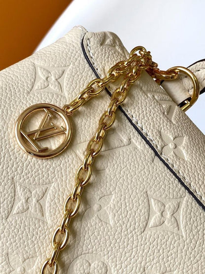 Classic Refined Monogram Leather Shoulder Bag