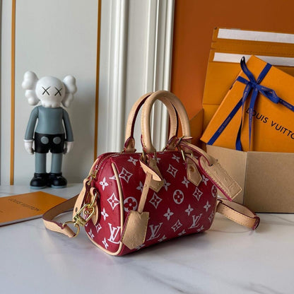 Alma Monogram Leather Shoulder Bag