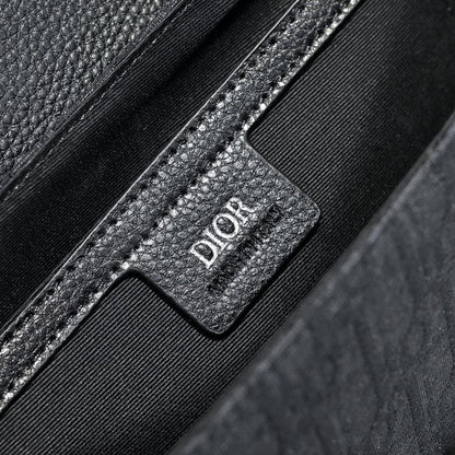 Modern Stylish Black Calfskin Shoulder Bag
