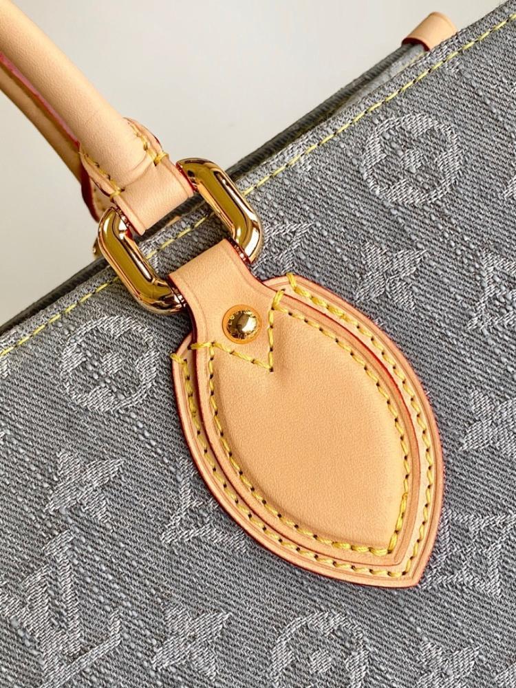 OnTheGo Grey Monogram Denim Shoulder Bag